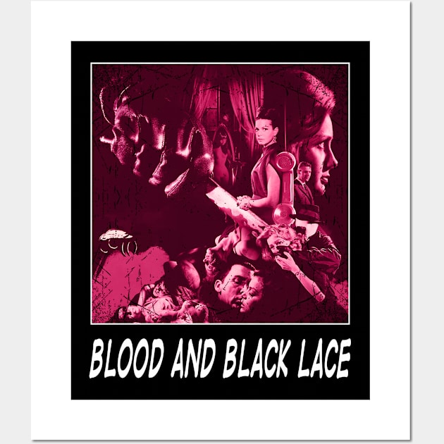 Cinematic Murder Mystery Elegance Blood and Lace Nostalgia Tribute Shirt Wall Art by Crazy Frog GREEN